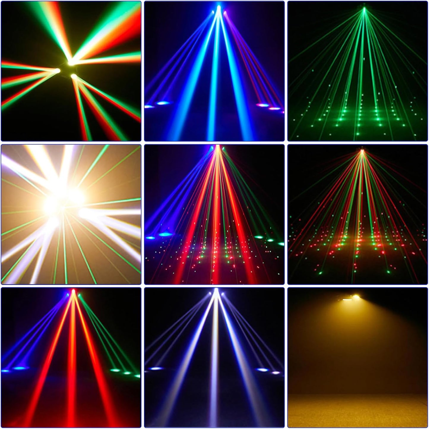 Moving Head Stage Light, LED DJ Lights with DMX512 Controller, Sound Activation, 9pcs 10W RGBW LED Beads,Dimmer Strobe Effect