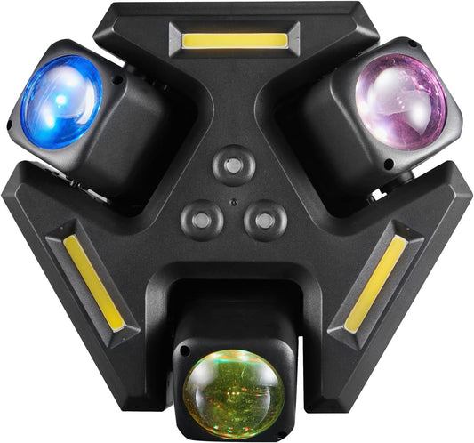 Moving Head Stage Light, LED DJ Lights with DMX512 Controller, Sound Activation, 9pcs 10W RGBW LED Beads,Dimmer Strobe Effect